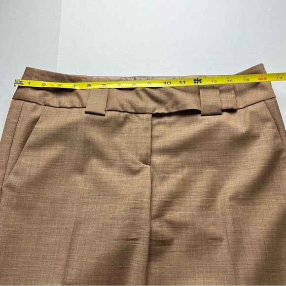 Nanette Lepore Pants Camel Tone Unlined Fine Wool Wide Leg w. Cuffs & Pockets - Picture 11 of 13